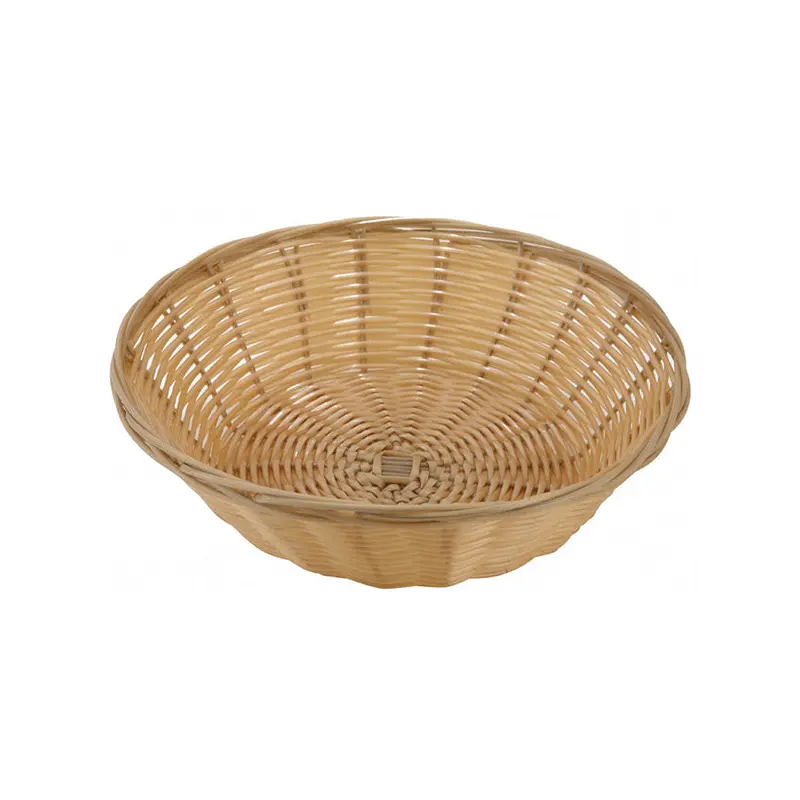 WINCO - POLY WOVEN BASKET NATURAL ROUND 12EA