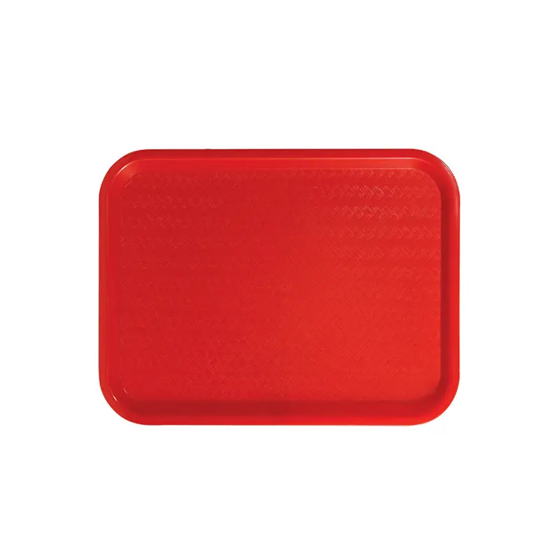 WINCO - RECTANGULAR RED TRAY 1EA