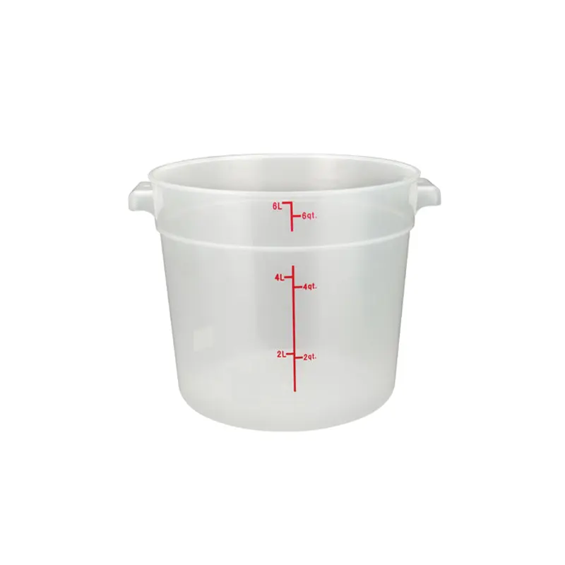 WINCO - 6qt ROUND FOOD STORAGE CONTAINER 1EA