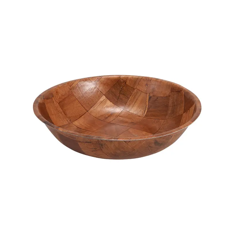 WINCO - 12in WOVEN WOOD SALAD BOWL 1EA