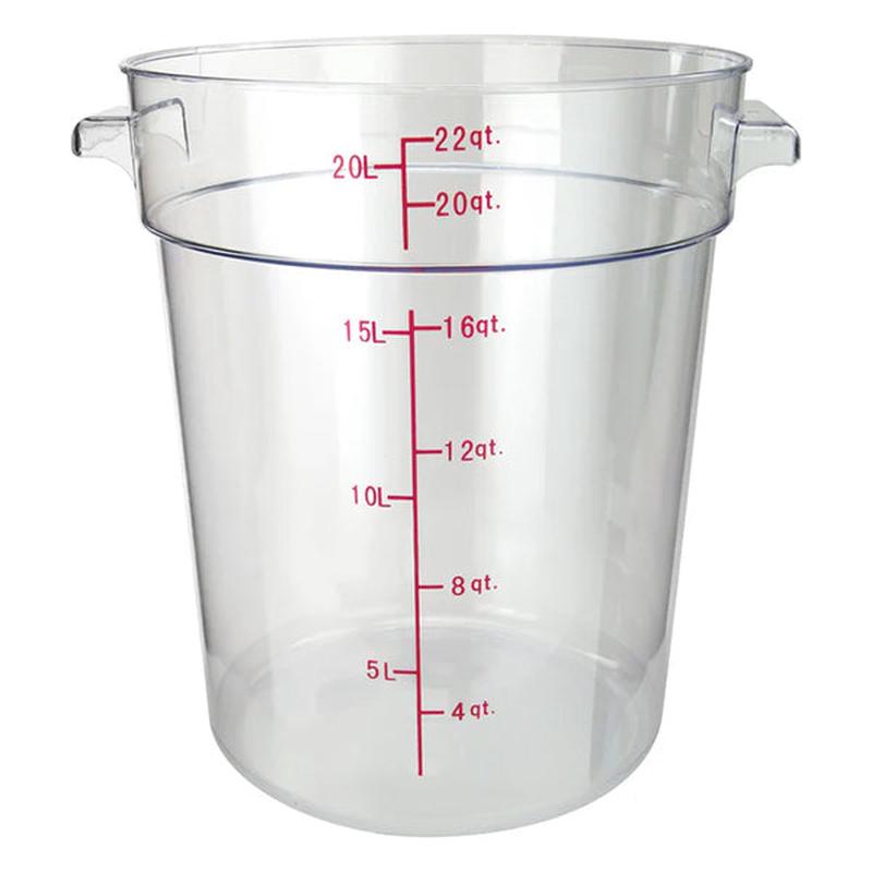 WINCO - 22QT ROUND CLEAR CONTAINER EA