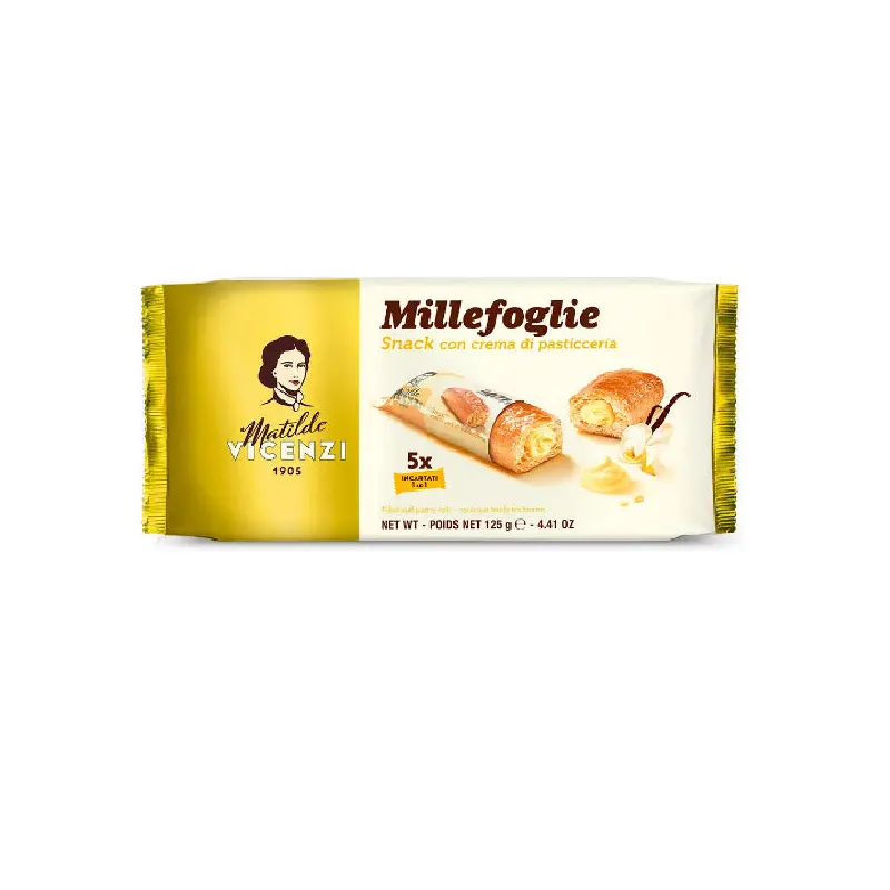 VICENZI - MINI MILLEFOGILE PASTRY CREAM 125GR