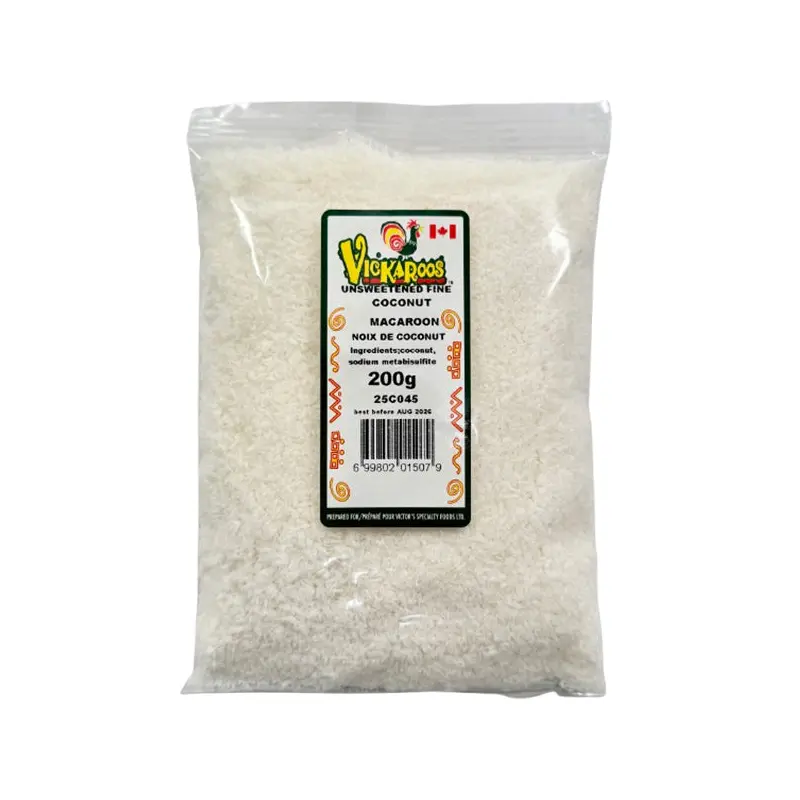 VICKAROOS - UNSWEETENED FINE MACAROON COCONUT 200GR