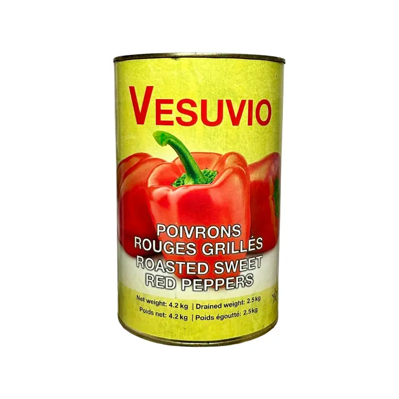 VESUVIO - ROASTED RED WHOLE PEPPERS 4.2KG