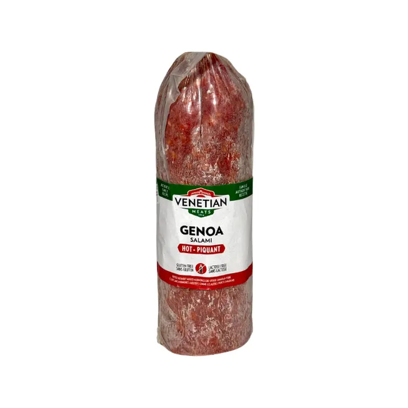 VENETIAN MEATS - GENOA SALAMI HOT 1/2 PER KG