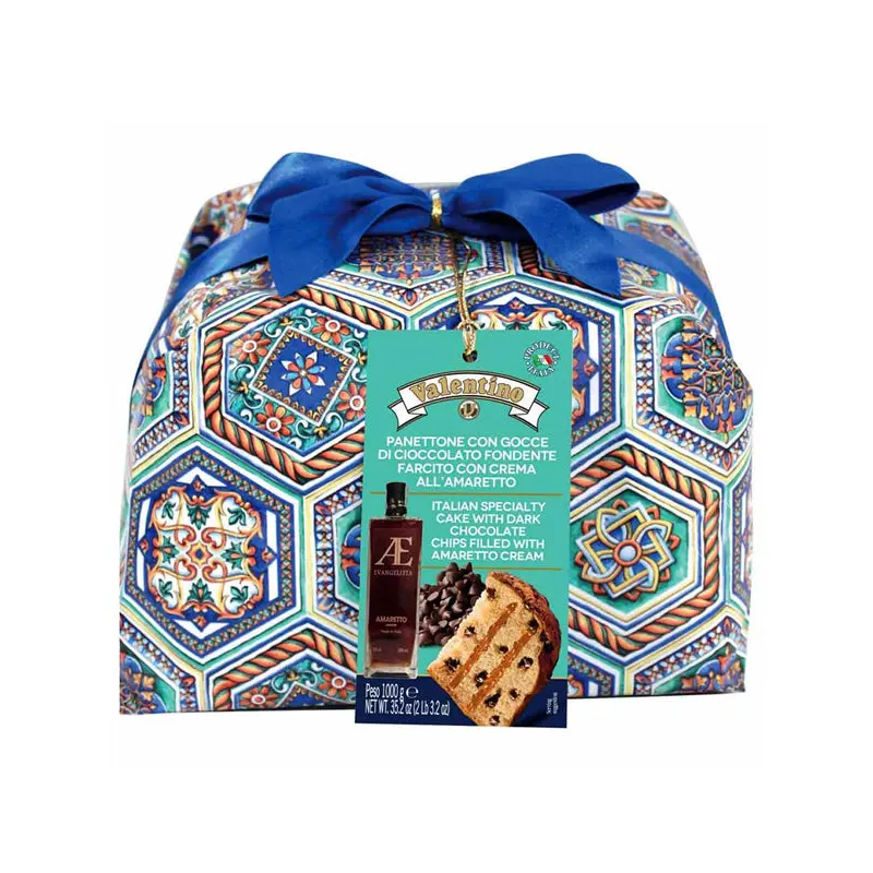 VALENTINO - PANETTONE WITH AMARETO CREAM FILLING 1KG