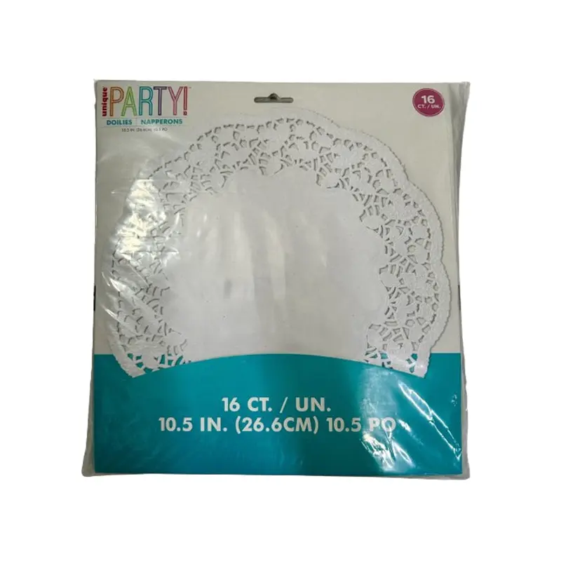 UNIQUE - WHITE DOILIES 10.5in 16EA