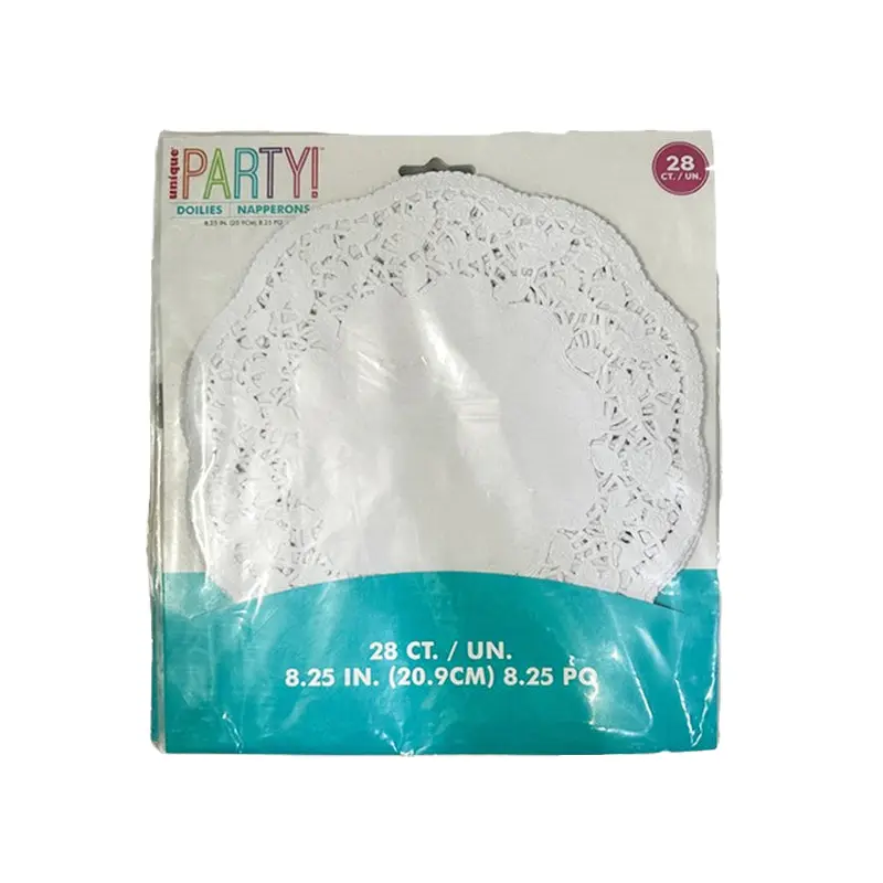 UNIQUE - WHITE DOILIES 8.5in 28EA