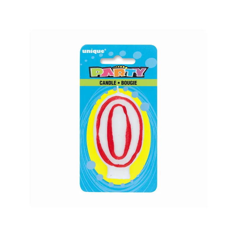 UNIQUE - DELUXE NUMERAL CANDLE 0 1EA