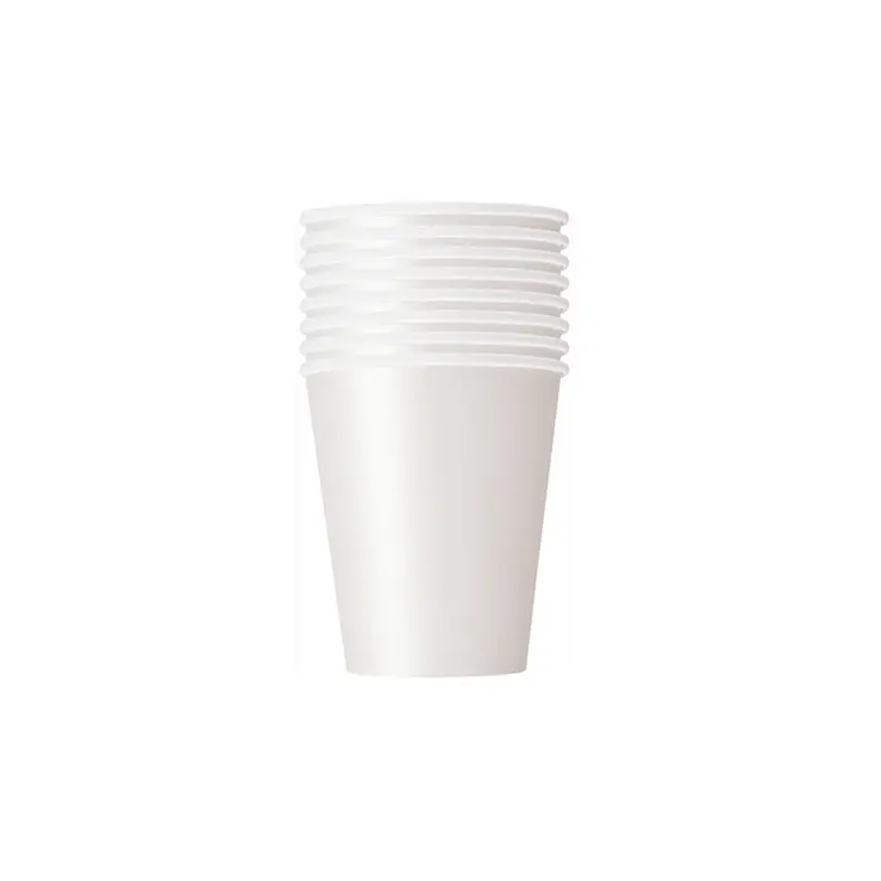 UNIQUE - 9oz WHITE PAPER CUPS EA