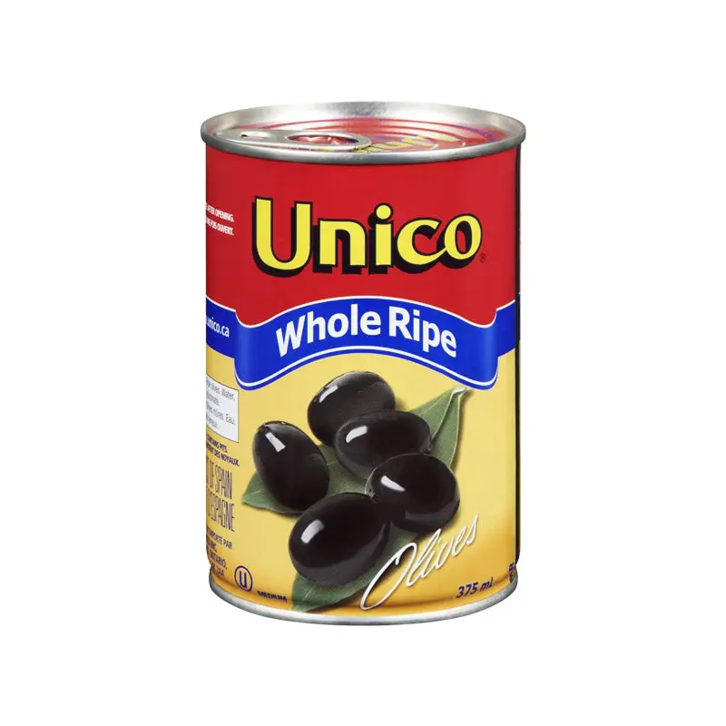 UNICO - WHOLE RIPE OLIVES 375ML