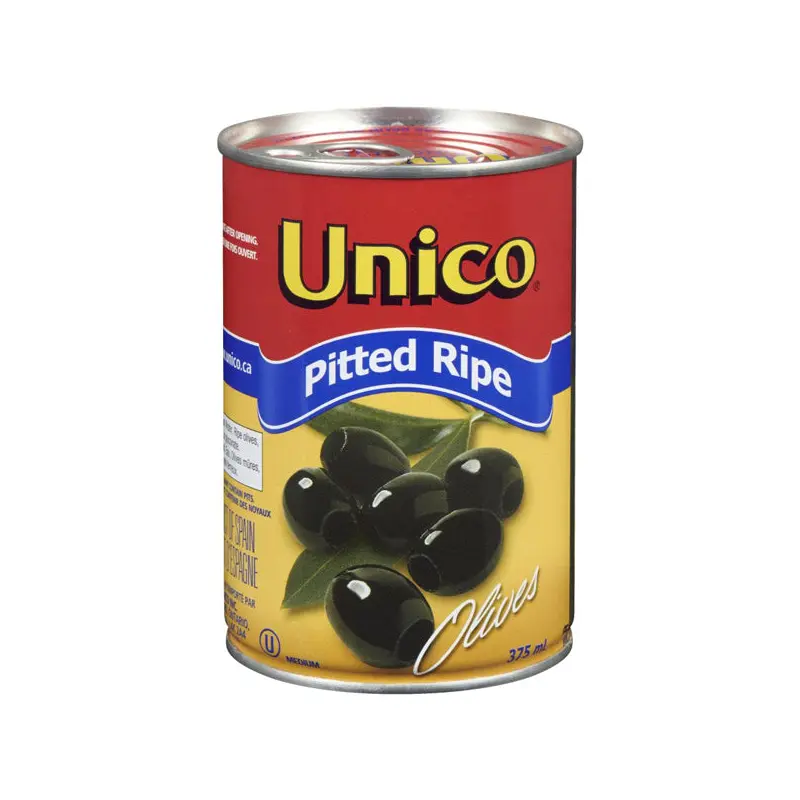 UNICO - MEDIUM BLACK PITTED RIPE OLIVES CAN 375ML