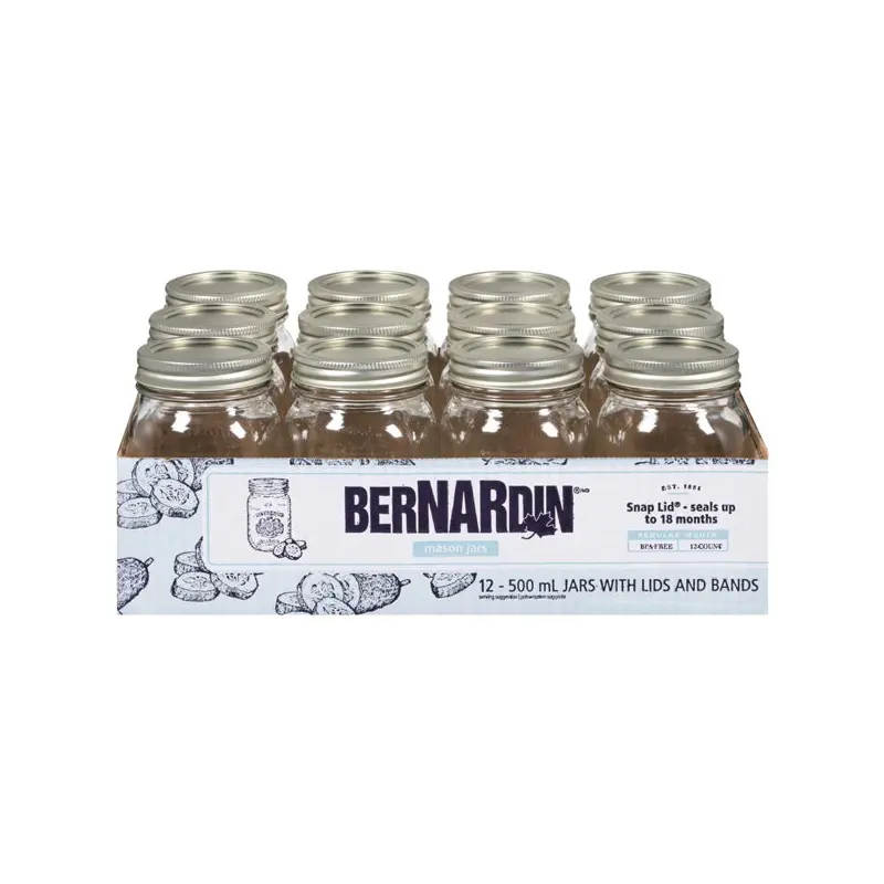 BERNARDIN - REGULAR MASON JAR STD/LID 12x500ML