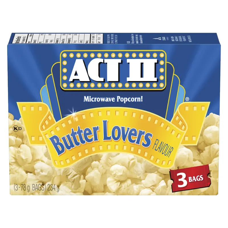 ACT II - MICROWAVE POPCORN BUTTER LOVER 3x78 GR