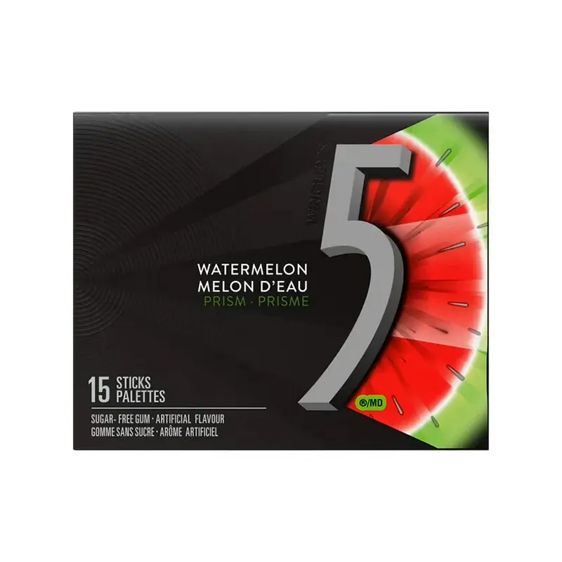 5 GUM - PRISM WATERMELON 12x10x15 PC