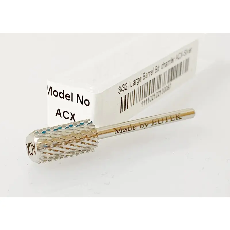 30067-EUTEK-3/32" Large Barrel Bit Chamfer ACX Silver/rainbow 1pc