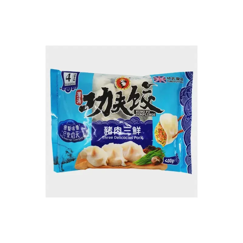 21043 KUNG FU Three Delicacies Pork Dumplings-Hoanh thanh 400g x25
