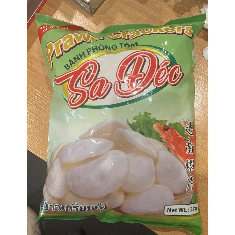 19846 SADEC VIETNAMESE PRAWN CRACKERS(UNCOOKED)Banh Phong Tom 2KG X1
