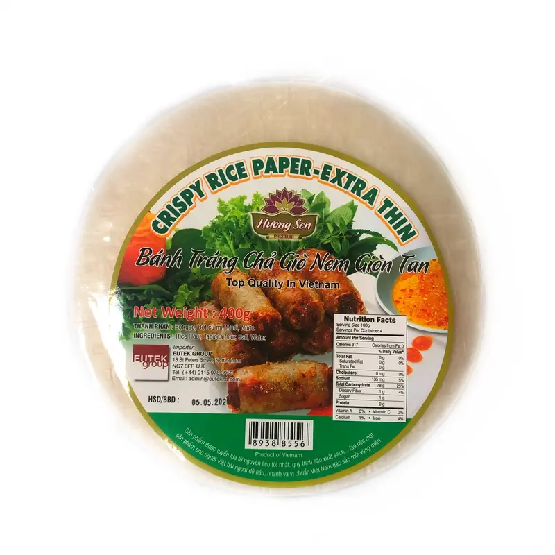 20003-3 Huong Sen Crispy Rice Paper Spring Roll Banh Trang Cha Gio Nem Gion Tan 22cm x 30