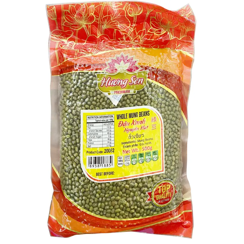 20062-2 Huong Sen Whole Mung Beans Dau Xanh Nguyen Hat 500g x 24