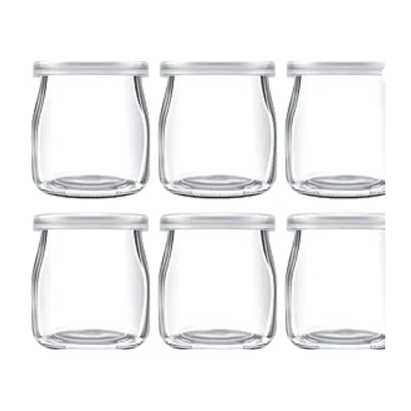 16786 Yogurt Jar Set of 6 Hu Thuy Tinh Bo 6 Cai x 1 set
