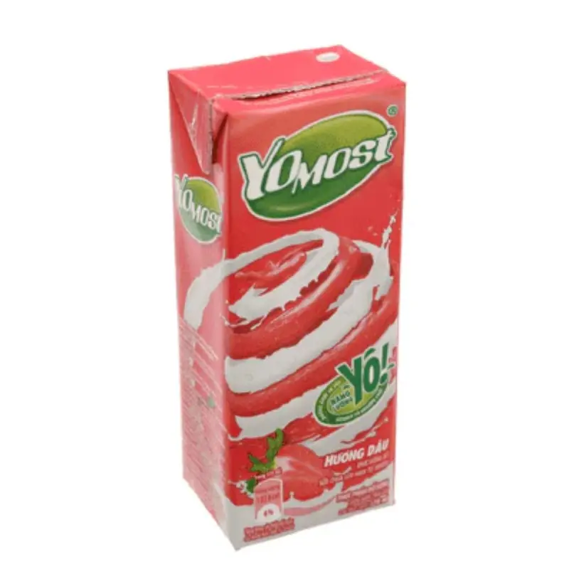 Yomost Drink Natural Fermented Strawberry Flavor Sua Chua Uong Len Men Vi Dau170ml x 1