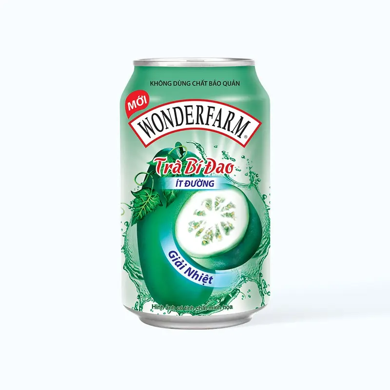 Wonderfarm Winter Melon Tea (Less Sugar) Tra Bi Dao It Duong 310ml x1