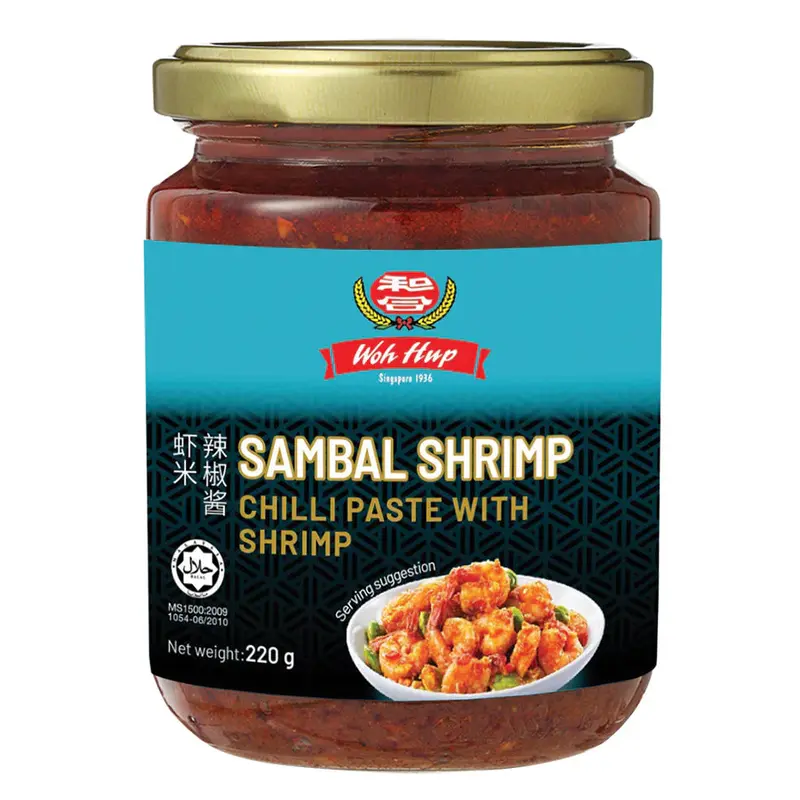 WOH HUP Sambal Shrimp Chilli Paste with Shrimp 220g x1