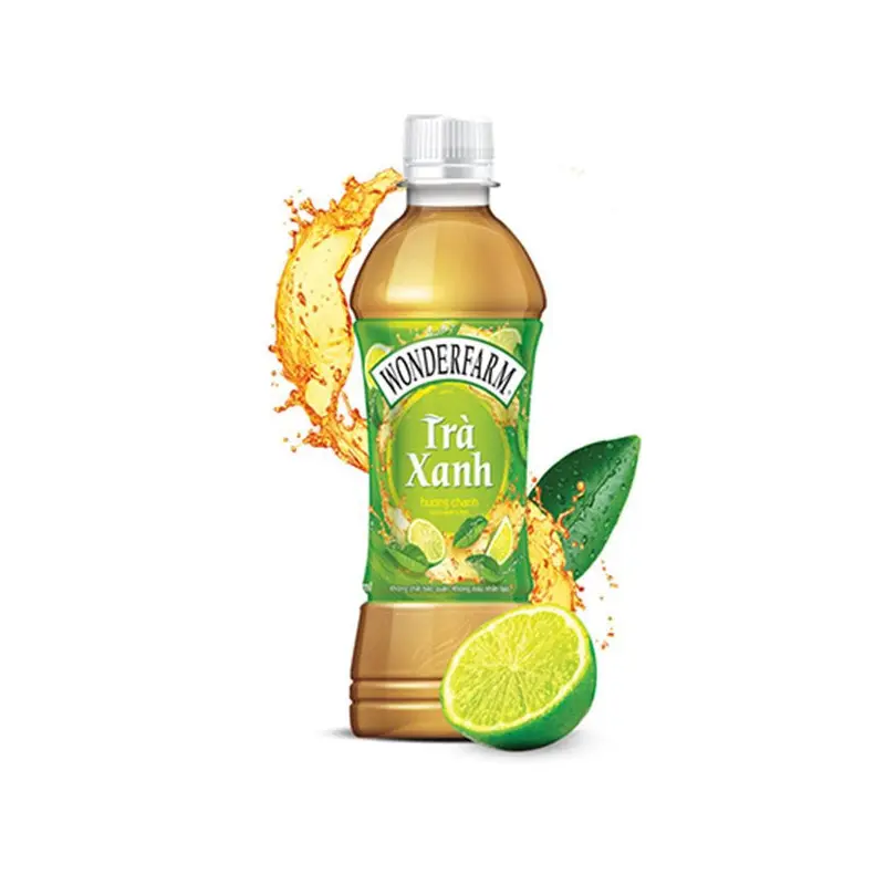 Wonderfarm Green Tea Tra Xanh Vi Chanh 345ml x1