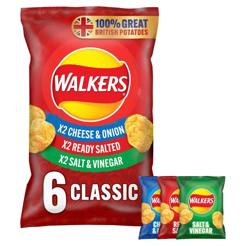 Walkers Classic Variety Multipack Crisps (6pkx25g) x1