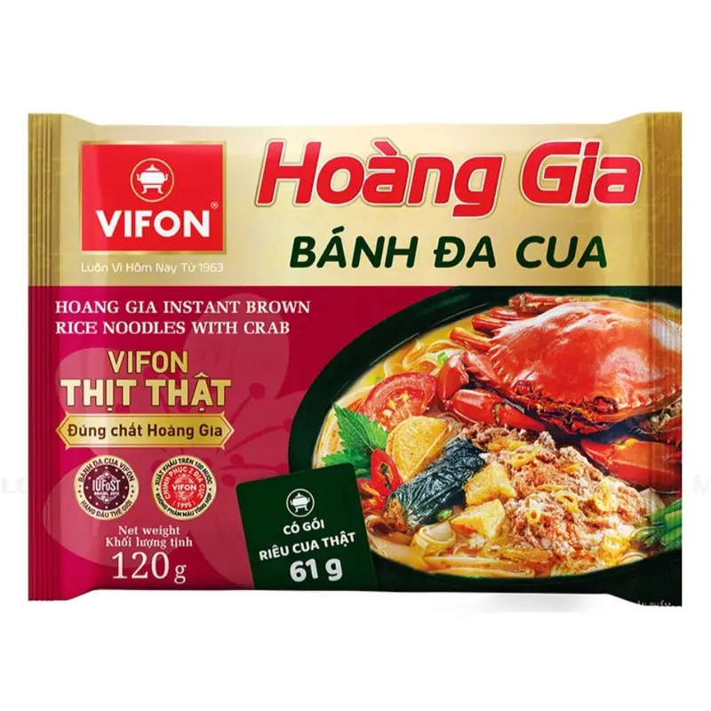 Vifon Hoang Gia Instant Rice Pancake With Crab  Banh Da Cua Hoang Gia An Lien 120g x1