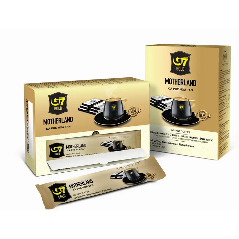 Trung Nguyen G7 Gold Instant Coffee Motherland Ca Phe Motherland G7 (18g x 14) x 1