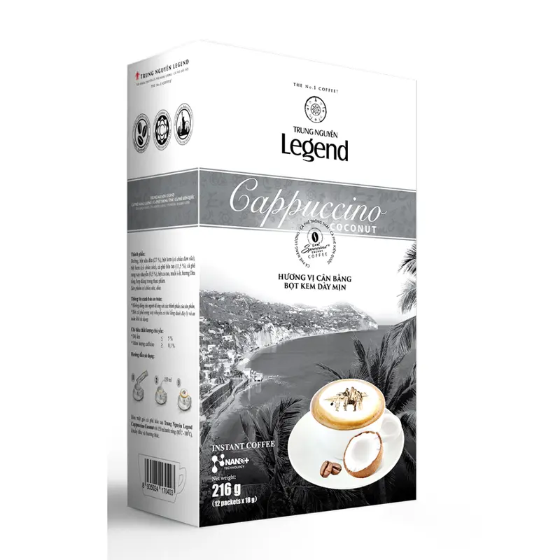 Trung Nguyen Legend Cappuccino Coconut Instant Coffee  (12gx18) x1