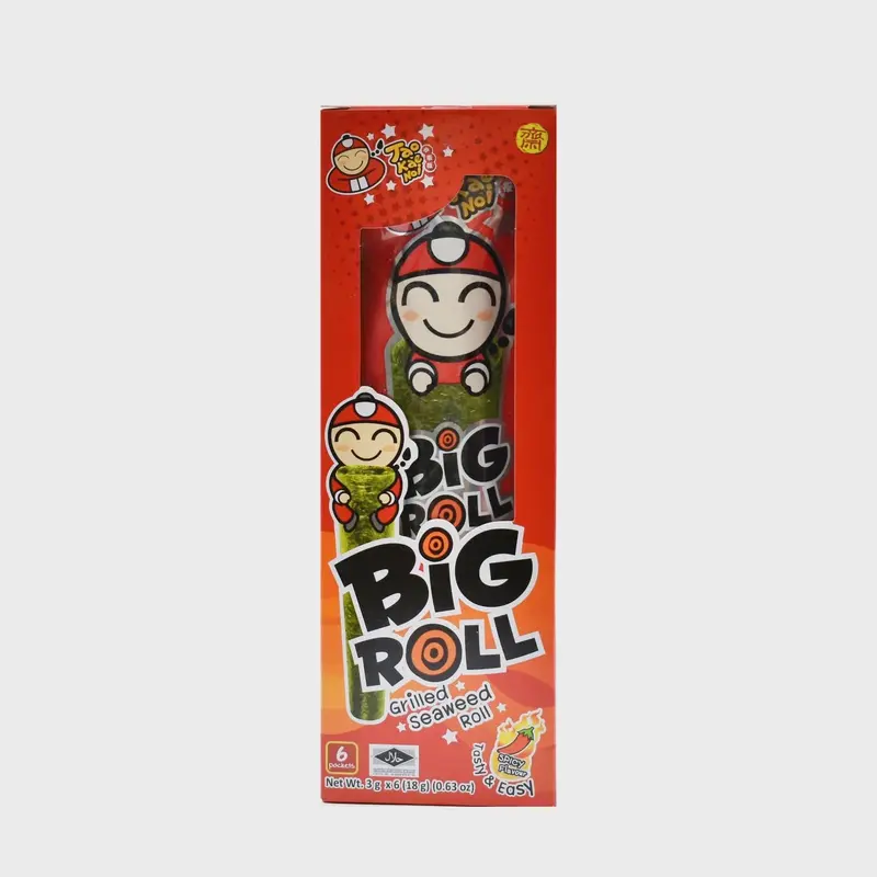 TAOKAENOI Grilled Seaweed Big Roll Hot & Spicy 18g x1