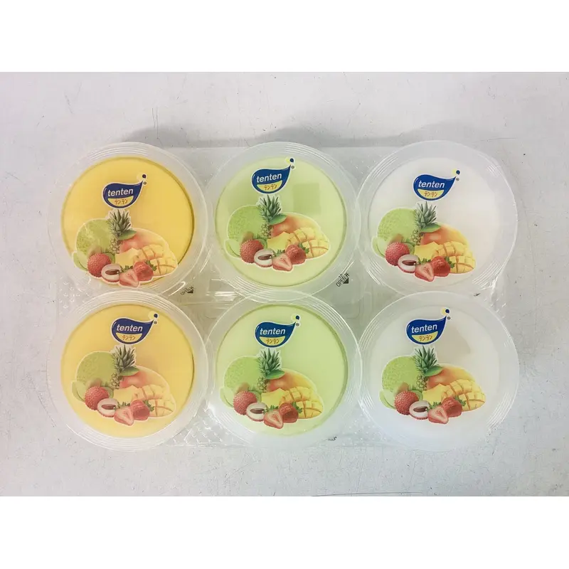 TENTEN Nata De Coco Jelly Puddings Assorted Flavours (80g x 6) x 1