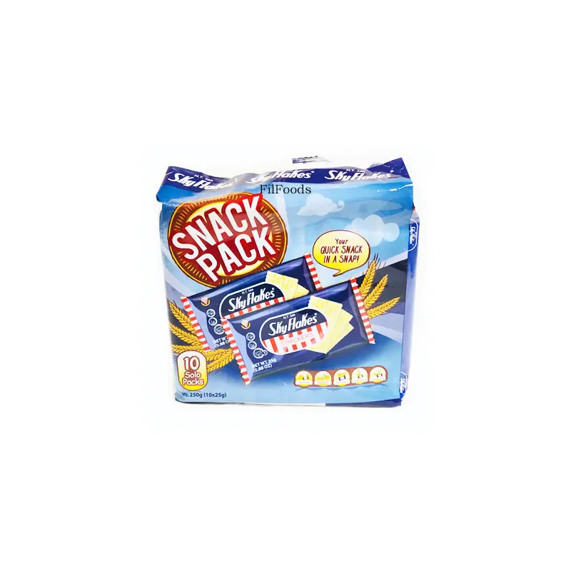 SKYFLAKES Biscuits-10's Singles SNACKPACK Banh Quy Tui 10 Goi (25gx10) x 1