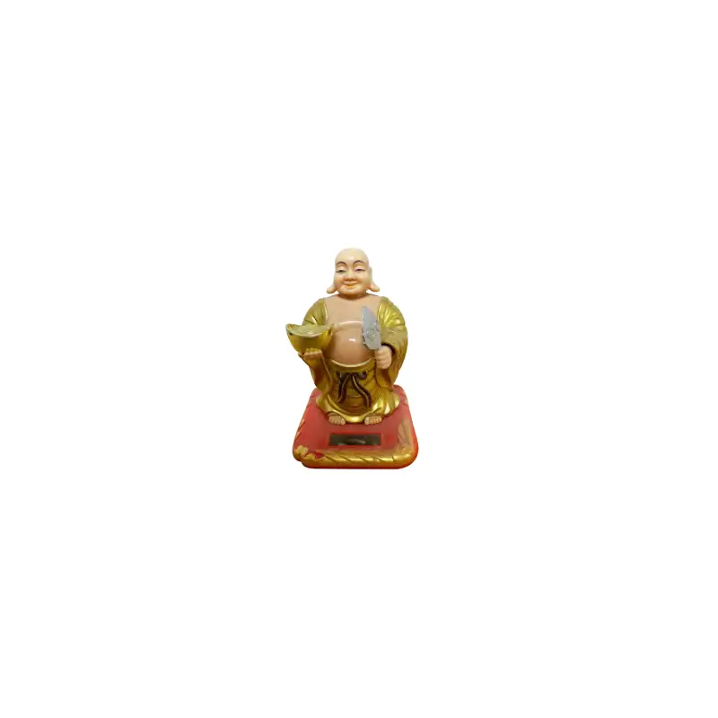 Solar Powered Maitreya 10 Di Lac Dung Nang Luong Mat Troi 10cm 1pc x 1