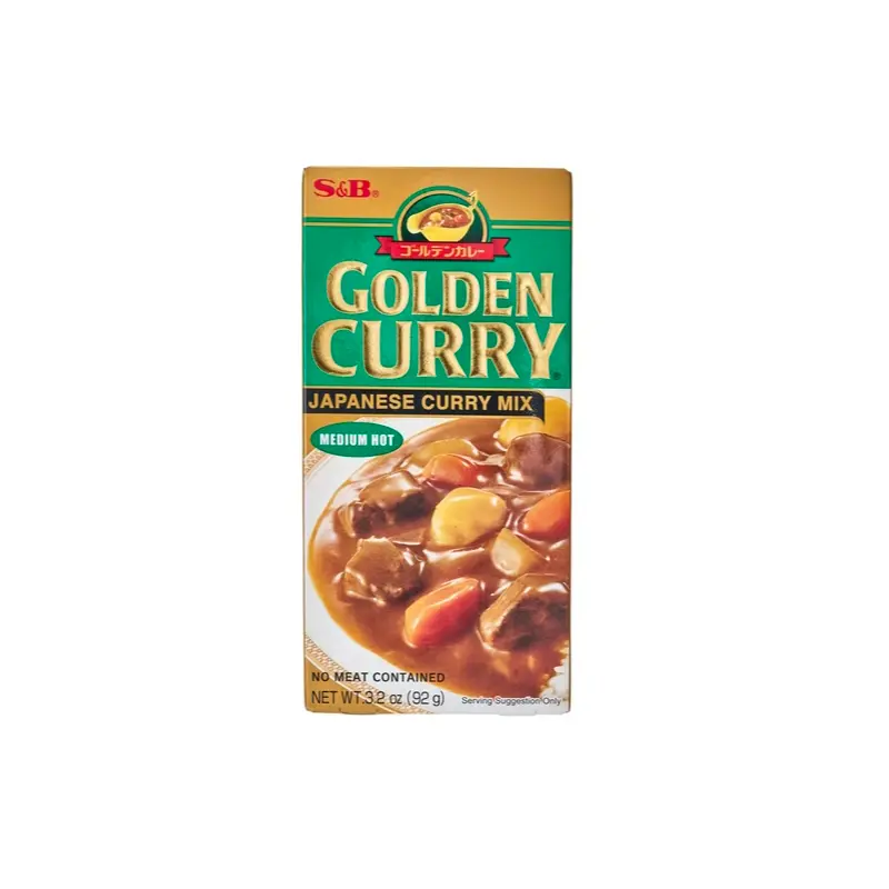 S&B Golden Curry Roux Medium Hot S&B () Vien Gia Vi Ca Ri cay Vua 92g x 1