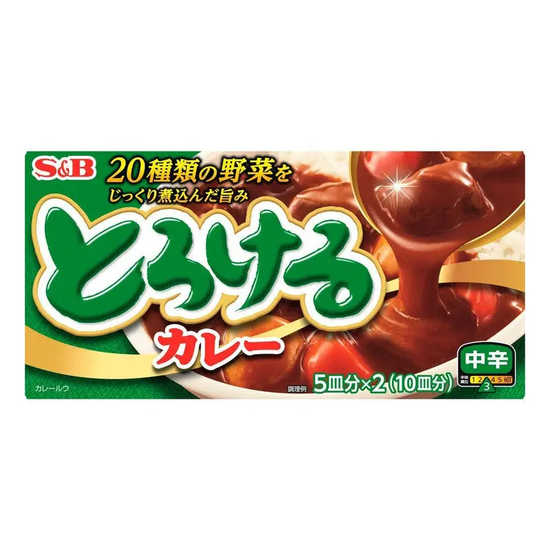 S&B Torokeru Curry Medium Spicy  Vien Gia Vi Ca Ri Nhat Ban Cay Vua 180g x1