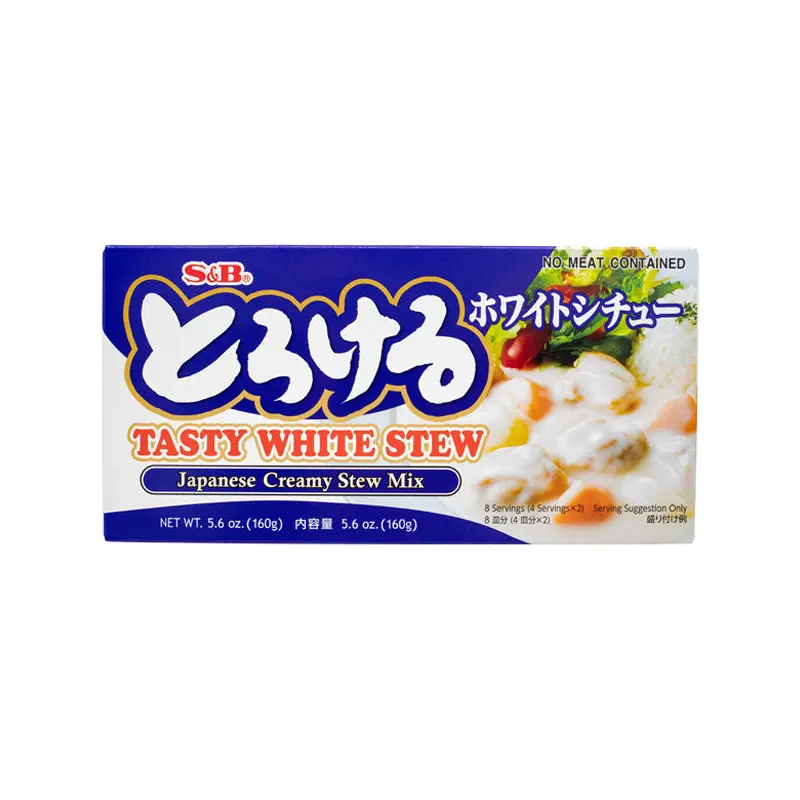 S&B Torokeru White Cream Stew Mix  Vien Gia Vi Sup Kem Nhat Ban 160g x 1