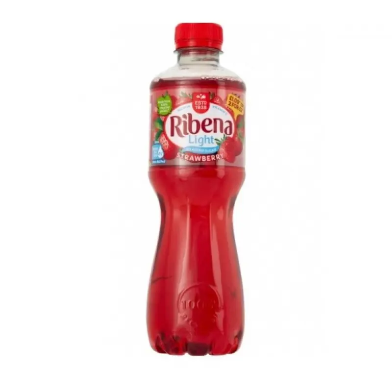 Ribena Strawberry Juice Drink No Added Sugar Nuoc dau khong duong 500ml x1