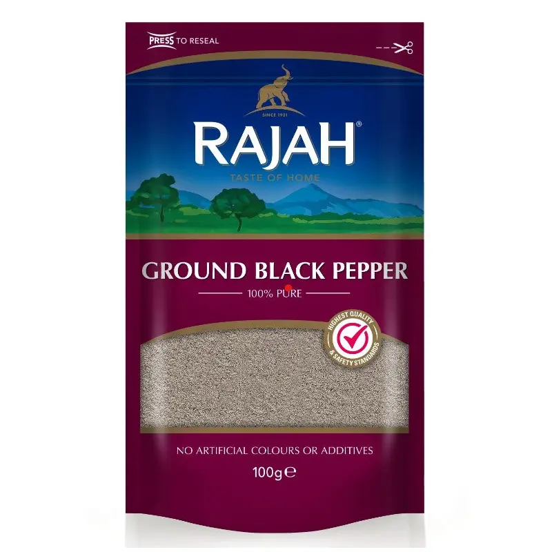 Rajah Ground Black Pepper  Ht tieu den xay 100g x1