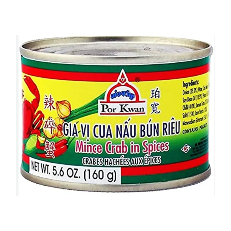 Por Kwan Mince Crab In Spices  Gia Vi Nau Bun Rieu Cua 160gr x 48
