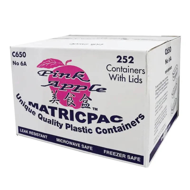 PINK APPLE C650 CONTAINER WITH LID (252 Sets) x 1 box