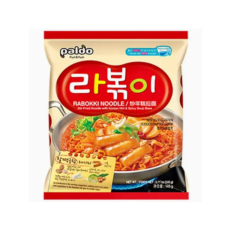 PA Rabokki Stir Fried Noodle with Hot & Spicy Soup Base 145g X 1