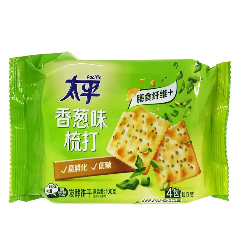 Pacific Saltine Crackers- Scallion - Banh Quy Hanh La 100g x1