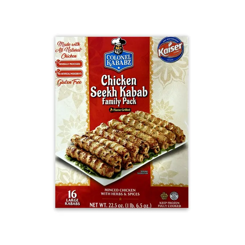KAISER COLONEL KABABZ CHICKEN SEEKH KABAB FAMILY PACK