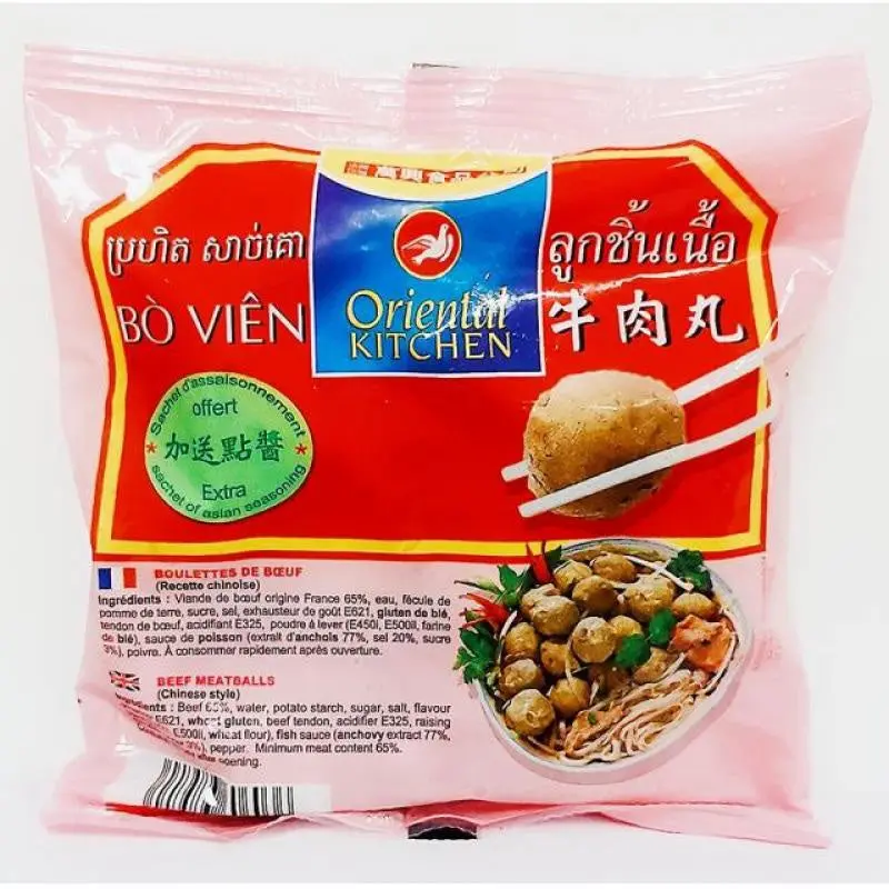 Oriental Kitchen Beef Meatballs Bo Vien 250gr x 40