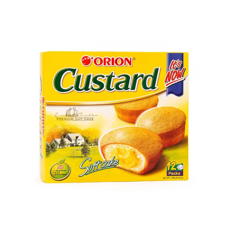 Orion Custard Cake  Banh Bong Lan Nhan Kem Trung (23gr x 12) x 8