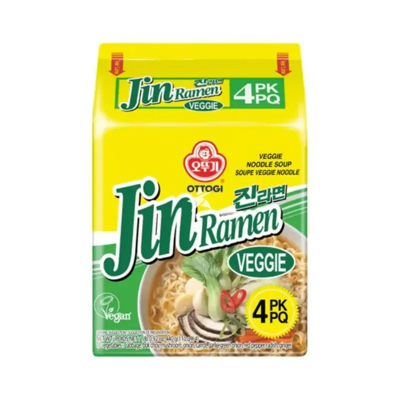 Ottogi Jin Ramen Noodle Veggie () Mi Ramyun It Cay 110gr x4